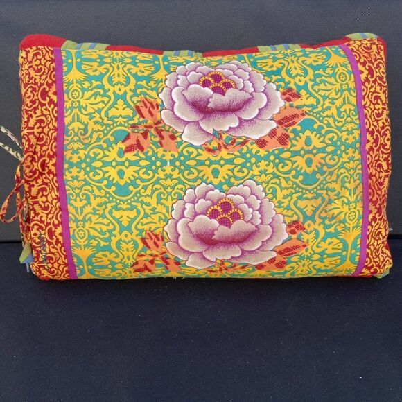 Lisa Corti Arabesque Corolla Pillow Cotton Floral Boho Decorative Cushion - Picture 2 of 5